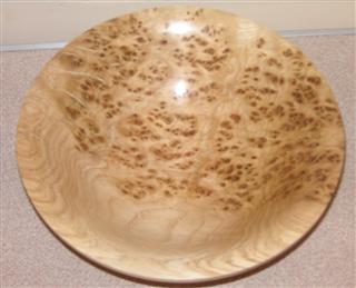 Geoff Hunt's Highly commended Burr oak platter